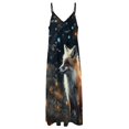 thumbnail image 4 of Nine Tailed Fox Chasing Butterfly Fine Art Sleeveless Dress Summer Dress Woman 2025, 4 of 7