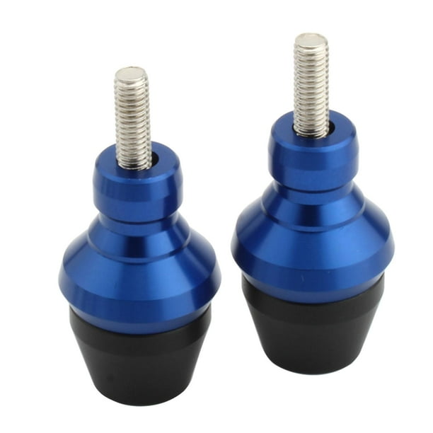 2x M6 Marco de guardabarros delantero Deslizadores Tornillos Protector de horquilla para motocicleta Suzuki Azul Cola Marco Deslizadores Tornillo