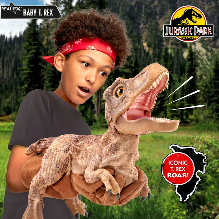 Jurassic World REALFX Baby T Rex Realistic Dinosaur Puppet Toy Movements Sounds Ages 8