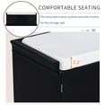 thumbnail image 6 of EUROCO 42.5" Storage Bench, Solid Wood Shoe Bench with 2 Drawers and 2 Cabinets and Removable Cushion for Living Room, Entryway, Black, 6 of 8