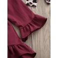 thumbnail image 5 of Toddler Kid Baby Girl Outfit Clothes Ruffled T-shirt Long Top Dress+Leopard Long Pants Headband Clothes Set Outfits, 5 of 5