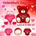 thumbnail image 5 of Uutvery Valentine‘s Day Stuffed Bear Doll, 20cm Red Heart Plush Toy, Soft Cozy Gift for Special Occasion, Cute Home Couch Decor, 5 of 5