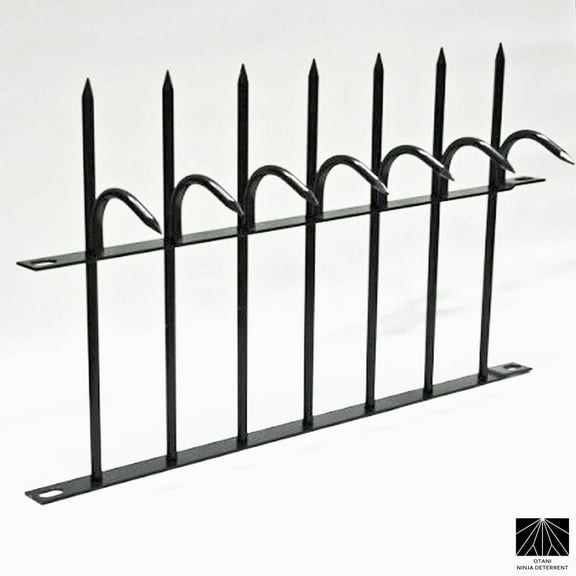 Ninja Deterrent™ | Fence Spikes Wall Spikes Anti Climb Home Security Guard | Classic Shinobi Gaeshi H340 Single 0.5m Black | Bird Spikes