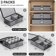 thumbnail image 4 of Large Capacity China Storage Containers Hard Shell Plate Storage Containers, Kitchen Packing Moving Boxes for Dishes, Dinnerwares, Mugs Protectors, Grey, 3 Piece Set, 4 of 6
