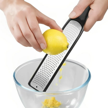 

Nyidpsz Stainless Steel Lemon Zester Professional Kitchen Cheese and Citrus Grater with Protective Cover and Brush Non-slip Handle Shredder Zesting Tool for Lime Garlic Ginger Chocolate