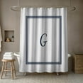 thumbnail image 4 of Creative Products Navy Blue and White Letter G Monogrammed 71x74 Shower Curtain, 4 of 7