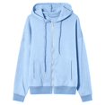 thumbnail image 5 of Godom Hoodies for Women Zip Up Hoodie Oversized Sweatshirt Fleece Jackets Fall Winter Coats 2025 Fashion, 5 of 7
