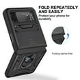 thumbnail image 3 of Estuche Para Teléfono Compatible Con Samsung Galaxy Z Flip 3 Tpu Soporte De Anillo De Metal Magnético Cubierta De Estuche A Prueba De Golpes sonducket EL016467-03, 3 of 5