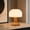 Walnut, variant on Coliware Table Lamp, Rechargeable 3000mAh Night Light with Stepless Dimmable Touch Control, Vintage Bedside Lamp for Bedroom, Living Room, Outdoor, Modern Aesthetic Decor- Black
