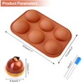 thumbnail image 4 of Jinsinto 4 Pcs Silicone Molds, Hot Chocolate Bomb Mold with 6 Semi Sphere Jelly Holes, with 2 Droppers Chocolate Molds, 4 of 5