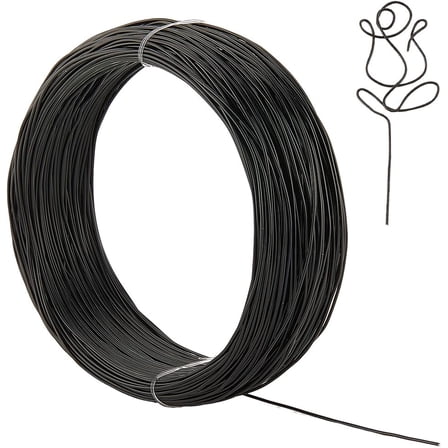 50M Aluminum Wire Bendable Metal Craft Wire Flexible Craft Wire for Beading Jewelry Craft Making Black 18 Gauge 1.0mm