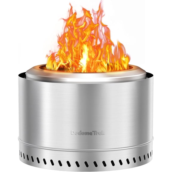 Smokeless Fire Pit, Portable Firepit Outdoor, 27 Inch Stainless Steel