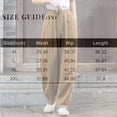 thumbnail image 2 of WULMLEO Linen Harem Pants for Women Drawstring Waist Casual Trousers with Pockets for Summer Black 2XL, 2 of 3