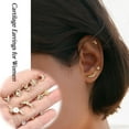 thumbnail image 2 of MILACOLATO 12Pcs 16G Cartilage Earrings For Women Men Stainless Steel Stud Earrings Set Tragus Helix Earrings Small Snake Moon Butterfly Ear Screwback Flat Back Stud Earrings Conch Piercing Jewellery 2 of 9