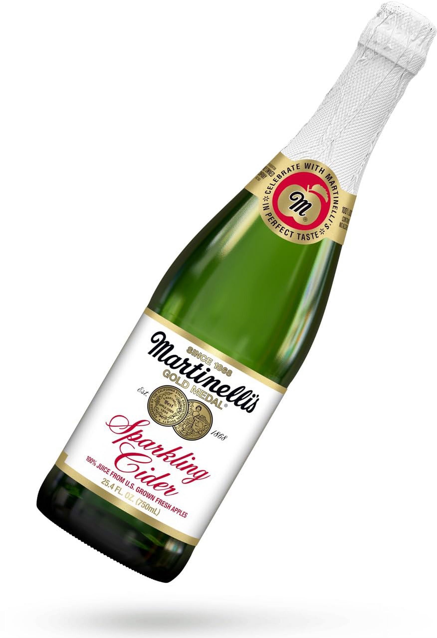 Martinelli,S Sparkling Apple Cider Juice, 25.4Oz Glass Bottle (Pack Of 3, Total Of 76.2 Fl Oz)