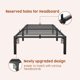 thumbnail image 2 of 14-pulgada metal tamaño individual size marco de cama, no box spring o screws needed, 800 lbs capacity, heavy duty, tool-free assembly con reinforced iron slats y legs, 2 of 7
