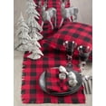 thumbnail image 2 of Fennco Styles Classic Buffalo Plaid Design Fringed 100% Cotton Table Runner 16 x 72 Inch - Red Table Cover for Christmas, Holiday DÃ©cor, Everyday Use, Family Gathering and Special Occasion, 2 of 3