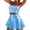 Light Blue, variant on Cocktail Dresses for Women 2 Piece Set Strapless Crop Top and Pleated Mini Skirt