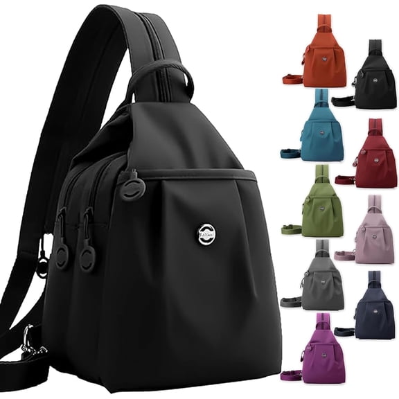 3 in 1 Anti-Theft Travel Tote Bag, Oxford Cloth Backpack, Large Capacity Convertible Crossbody Bag for Commuting Outdoor (Black)