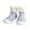 Sky Blue, variant on Winter Baby Booties Long Tube Thickened Cute Cartoon Bear Pattern Non Sole Toddler Walking Shoes Soft Socks Toddlers Shoes Girls, Size 12-18 Months
