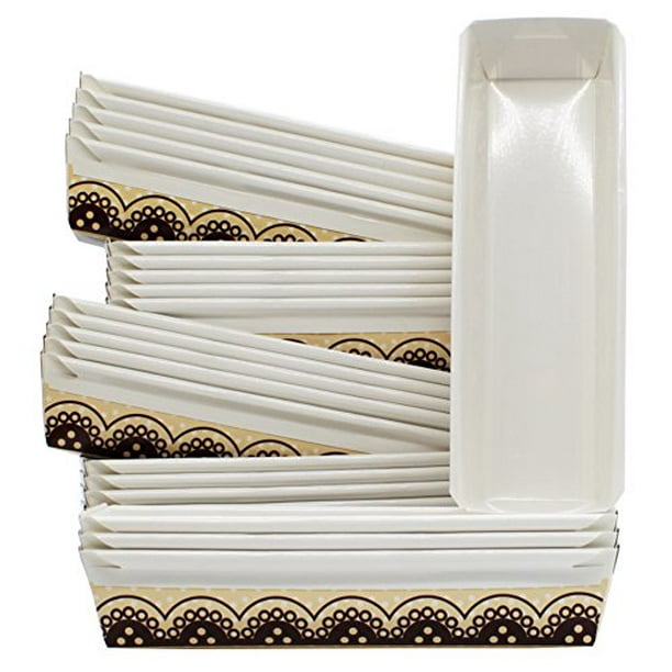 Hanamal Baking Paper Loaf Pans, English cake 11 x 3.5 x 2 Inches (Pack