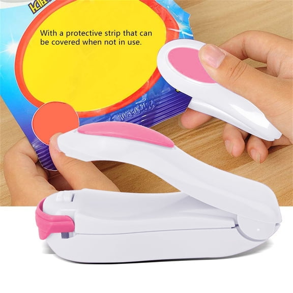 ZFSBZBS 1Pcs Mini Portable Sealer Plastic Bag Heat Sealer Small Snack Plastic Heat Sealing Machine for Snacks,Food Freshness Storage,White