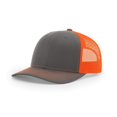 thumbnail image 1 of Gorra de béisbol Richardson 112 Trucker Snapback Split Charcoal/Neon Orange, 1 of 7