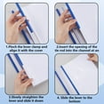 thumbnail image 5 of 10 Sets Report Covers Sliding Bar 2 Colors White and Blue Capacity A4 Size Folder 12In Book Slide Binders Bingding Clips Grip 70 Sheets Pull Rod Plastic for Office Loose Leaf Documents Holder for DIY, 5 of 6
