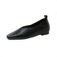 thumbnail image 2 of CPNG Women’s Loafers Faux Leather Dress Shoes Pointed Toe Slip On Margot Plain Toe Ballerina Ballet Closed Toe Flats Low Wedge Comfort Soft Sole Dress Shoes, 2 of 7