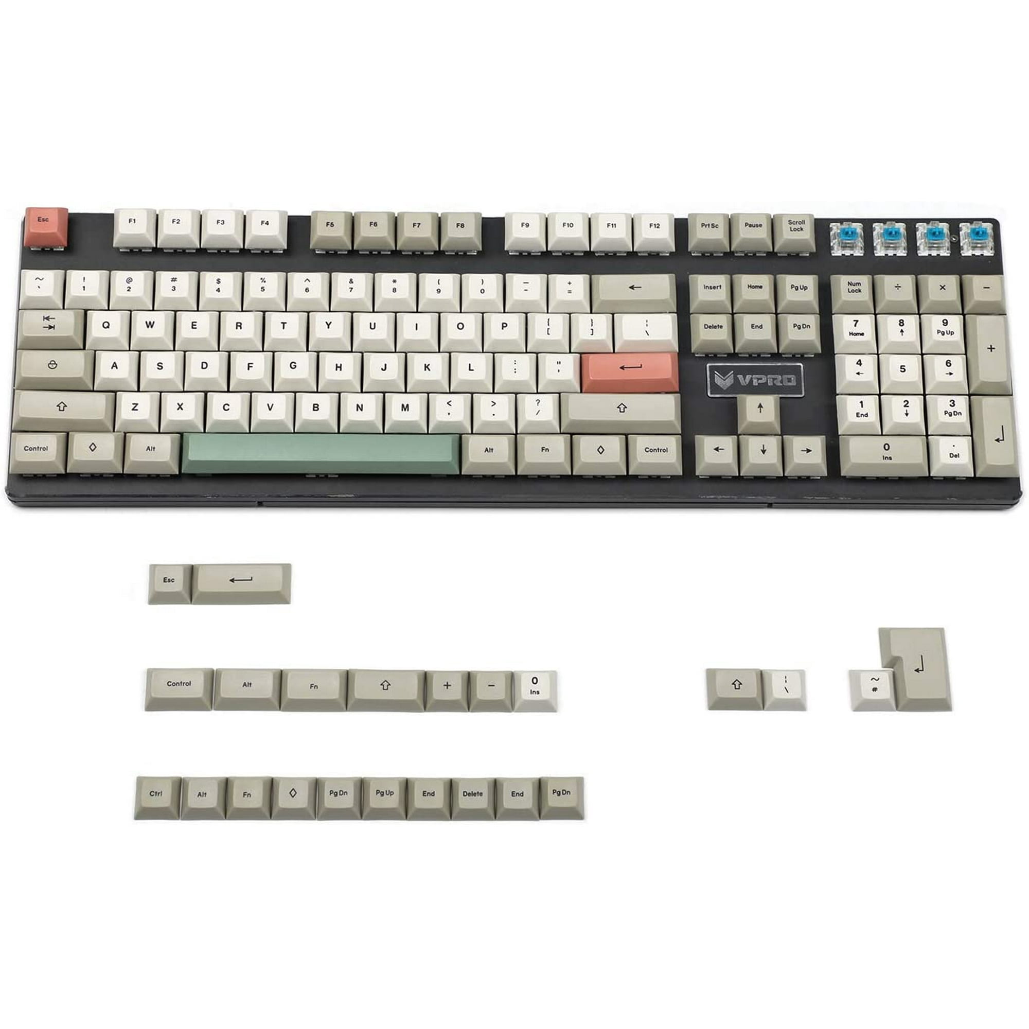 YMDK 125 DSA Dye Sub 9009 Retro PBT Full Keyset for MX YMDK 125 DSA Dye Sub 9009 Retro PBT Full Keyset for MX