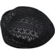 thumbnail image 4 of Black Lace Lightweight Beret Floral Hollow Out Hat Breathable French Beret Beanie Hat Cap for Spring Summer, 4 of 4