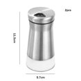thumbnail image 2 of Dinheiro Salero y pimentero con orificios ajustables para verter - Elegante dispensador de sal y pimienta de acero inoxidable - Adecuado para sales del Himalaya, kosher y marinas - Especias, 2 of 7
