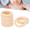 thumbnail image 4 of 10 Anillos de Denticiónico de Madera para Bebés, Mordedor seguro y Ecológico Conpariencia Suave, Perfecto para la Denticiónico de los Niños y Decretación del Hogar/Boda, 4 of 7