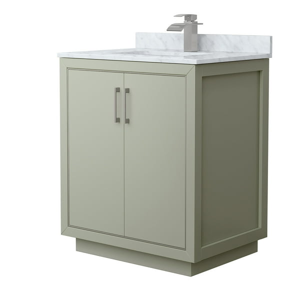 Wyndham Collection Wcf1111-30S-Nat-Mxx Icon 30" Free Standing Single Basin Vanity Set -