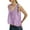 Purple, variant on yunLCZ Square Neck Tank Top Women Sleeveless Lace Tank Tops Vacation Front Tie Mesh Chiffon Tops Summer Sleeveless Tops
