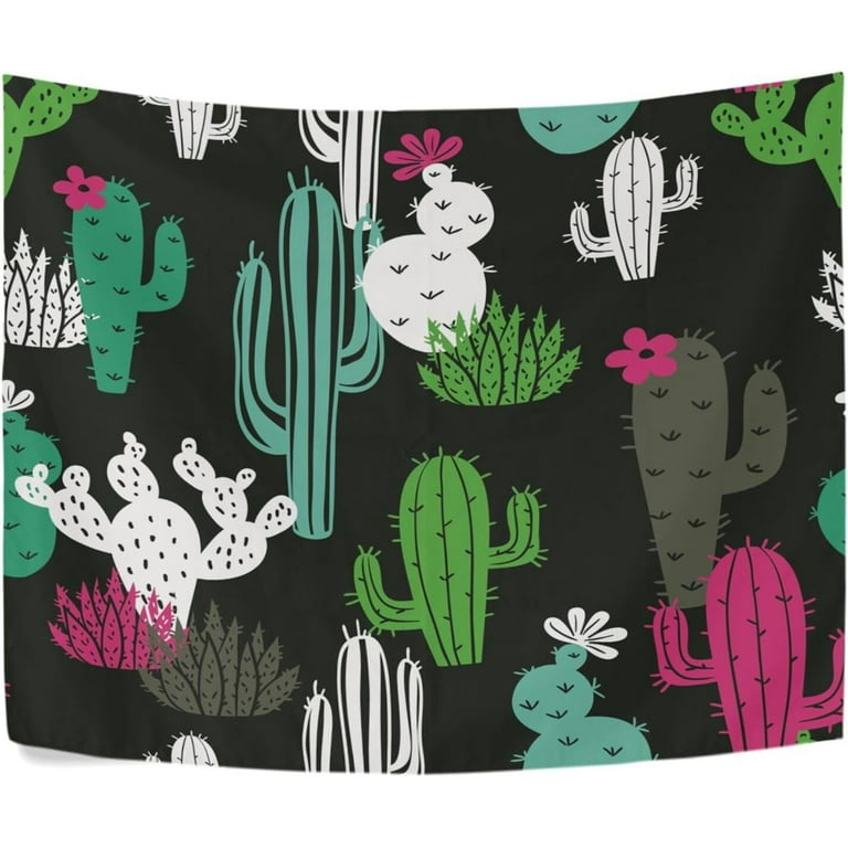 Dream Cactus Flower Tapestry Wall Hanging Tapestries Happy Colorful Hippie  Psychedelic Art Polyester Carpet Wall Decorative for Living Room Bedroom  90x60inch - Walmart.com