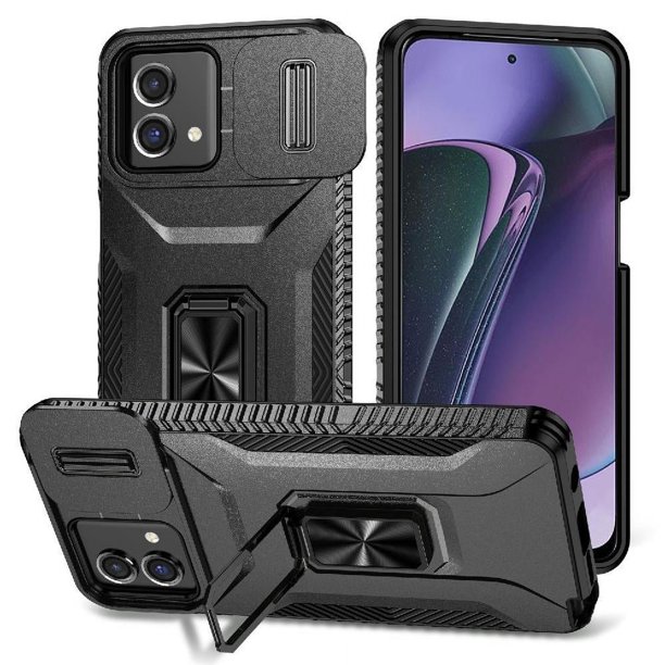 Funda para GANGXUN Motorola Moto G Stylus 5G 2023 - Soporte metálico, Función magnética, Negro