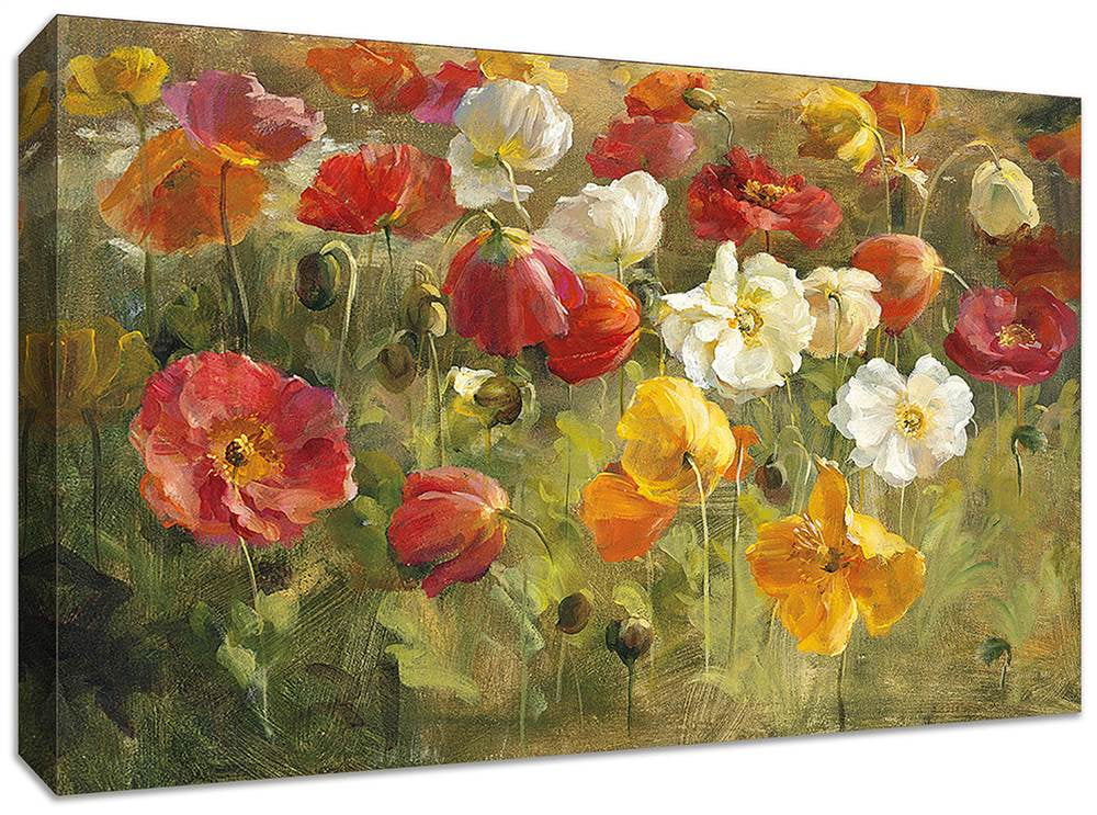 "Poppy Field" Giclee Print on Gallery Wrap Canvas Wall Art (30 in. W x 20 in. H (4 lbs