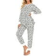 thumbnail image 5 of 2 Piece Sets for Women Fall Plus Size Comfortable Leopard Print Comfortable Long Sleeve Casual Two-piece Set, 5 of 6