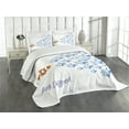 thumbnail image 3 of Ambesonne Saying Quilted Bedspread Set 3 Pcs, Think Differently Words, Queen Size, Orange Blue, 3 of 5