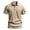 Khaki, variant on Krdevn Men's Summer Trend Linen Short Sleeve Shirt Embroidered Flag Shirt,3XL
