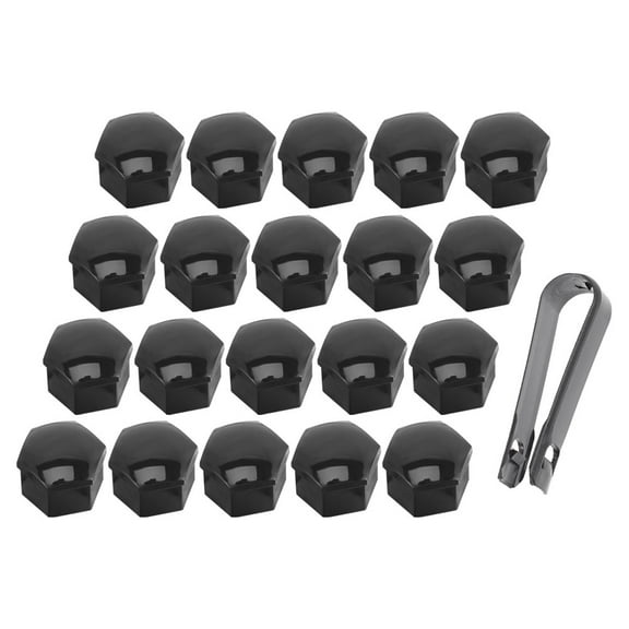LEORX 2 Removal Tool Clips Car Wheel Nut Covers Nylon Black for Everyday Use