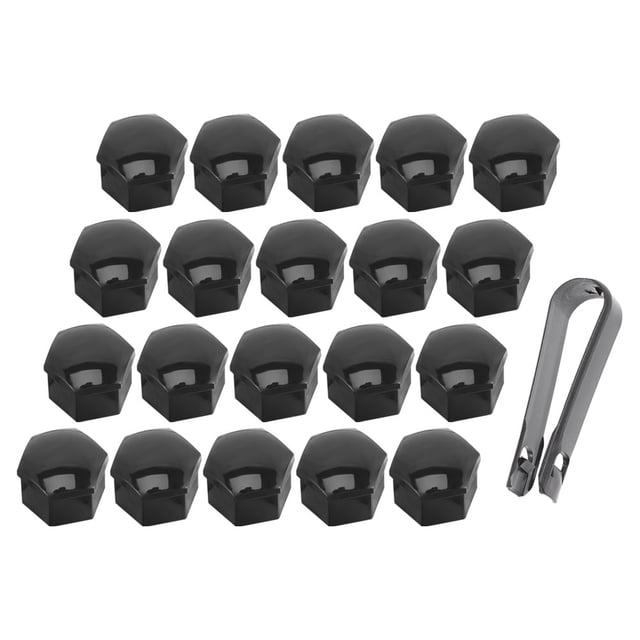 WHAMVOX 40Ud Cubiertas Para Tuerca De De Auto En Nylon Negro Con Instalación Rápida Y Protección