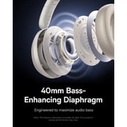 Baseus Over Ear Headphones Bluetooth 5.3 50H Playtime Foldable Wireless Headphone, White
