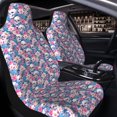 thumbnail image 2 of Uemuo white flower Skull blue Pattern Car Seat Covers for Front Seats Waterproof Seat Covers for Cars, Universal Auto Front Seats Protector Fits for Car-2 PCS, 2 of 6