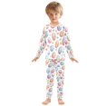 thumbnail image 6 of FORMRS Long Sleeve Top and Pants Pajama Set for Niños 2-Piece Sleepwear, Sizes 18M-8Y, Pastel Easter Pattern, 6 of 6