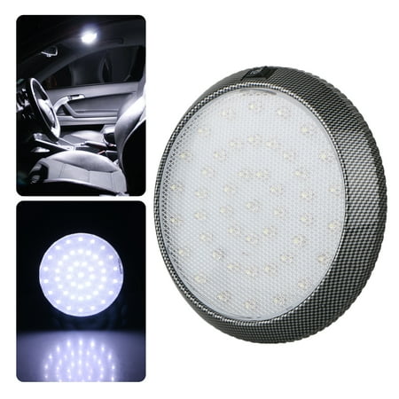 Universal Dome - DC12V 46-LED Universal Car Roof Ceiling Dome Interior White Light Round Reading Lamp