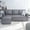 Gray, Air Leather, variant on Naomi Home 85 in. Convertible Sofa with Storage, Reversible L Shape Sofa Couch with Chaise, Comfy Couches for Living Room-Color: Gray, Fabric: Air Leather