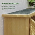 thumbnail image 4 of 5' x 3' Wooden Outdoor Storage Cabinet, Garden Sheds & Outdoor Storage with Asphalt Roof & 2 Large Wood Doors with Lock, Yellow, 4 of 8