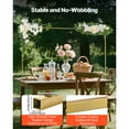 thumbnail image 2 of KFFKFF Adjustable Over-the-Table Rod Stand with Clamps, 28"-98" Length & 13"-42" Height, Table Arch Frame with Floral Accessories, Gold Balloon Holder for Wedding, Birthday, and Holiday Decorations, 2 of 9
